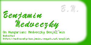 benjamin medveczky business card